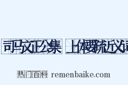 司马文正公集·上体要疏近义词是什么意思的图片